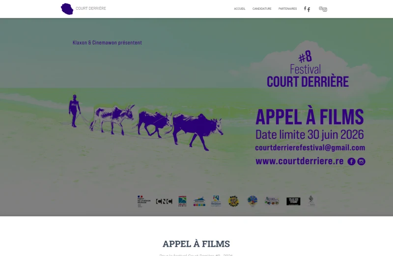 capture d'écran page d'accueil